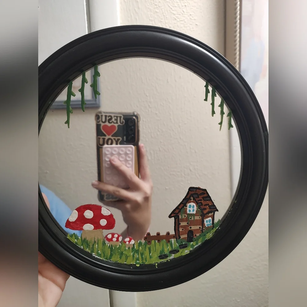 Hand painted mirror